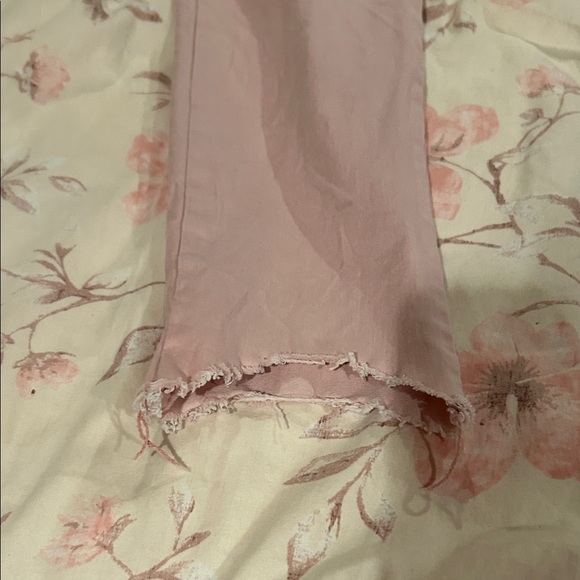 Venti6 NWOT Pink Stretchy Freyed Hem Joggers. Drawstring Waist . Soft Size S - Picture 3 of 10